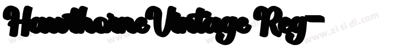 HawthorneVintage Reg字体转换